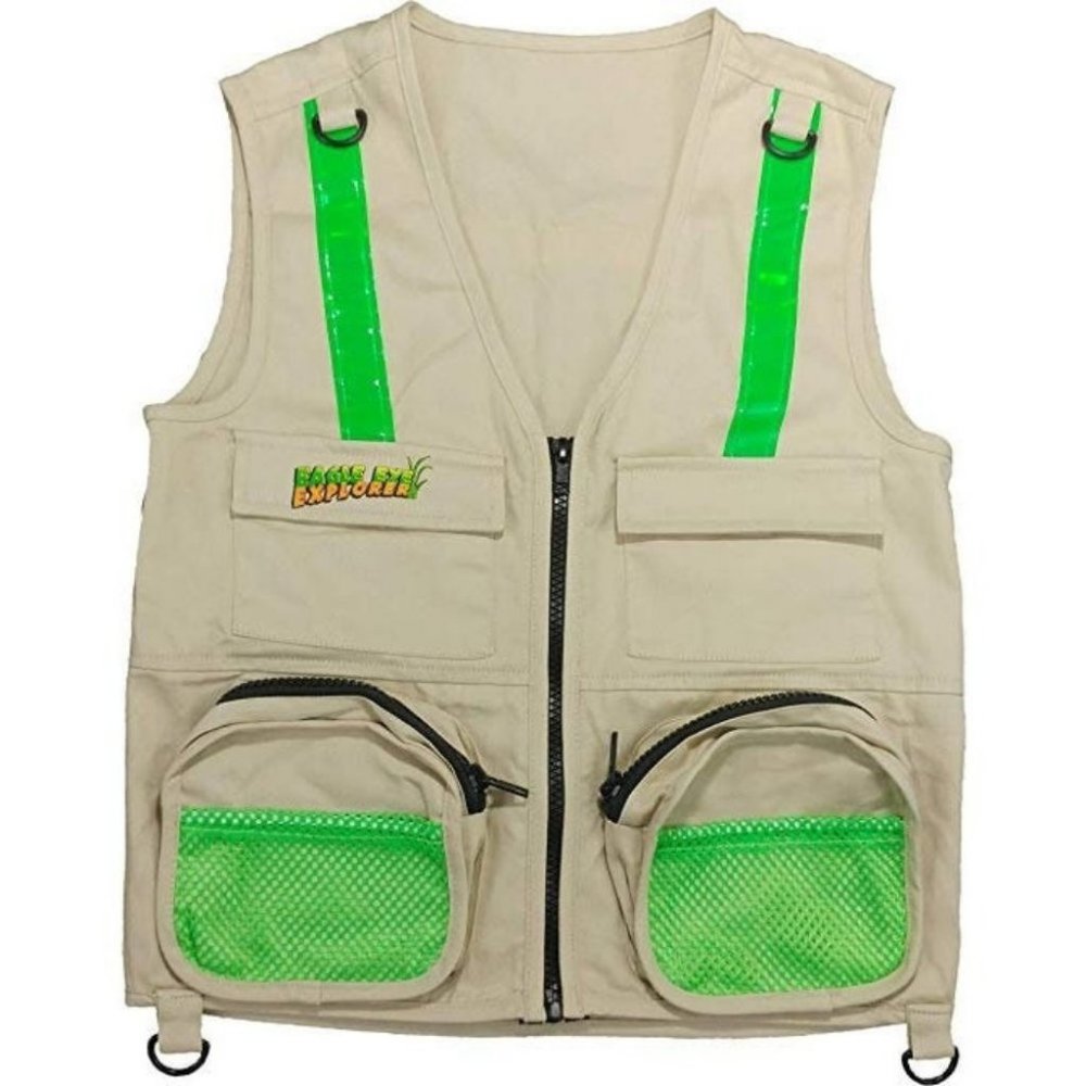 Tan Eagle Eye Explorer Cargo Vest for kids with Re